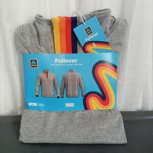 ALDI Rainbow Super Fan Sweatshirt 2023 Gear Capsule Gray Cotton Pullover Zip LG